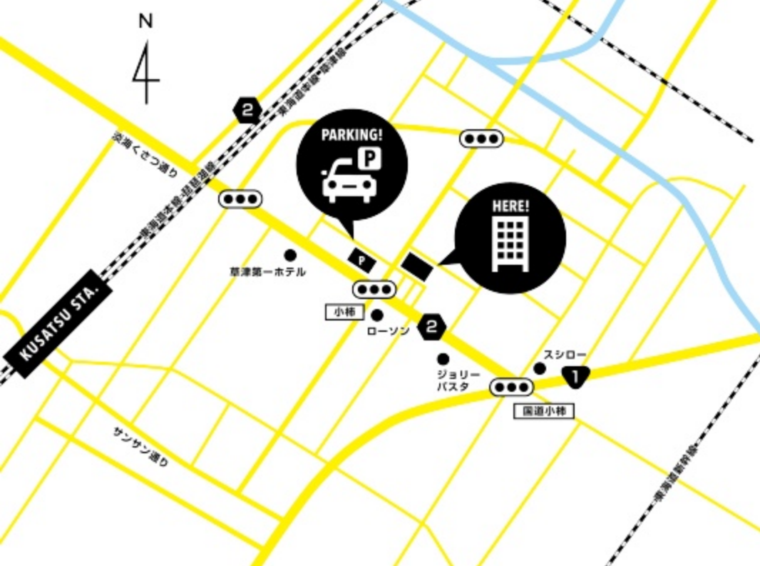 滋賀営業所への地図
