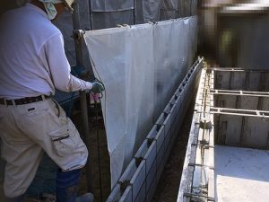 境界ブロック工事