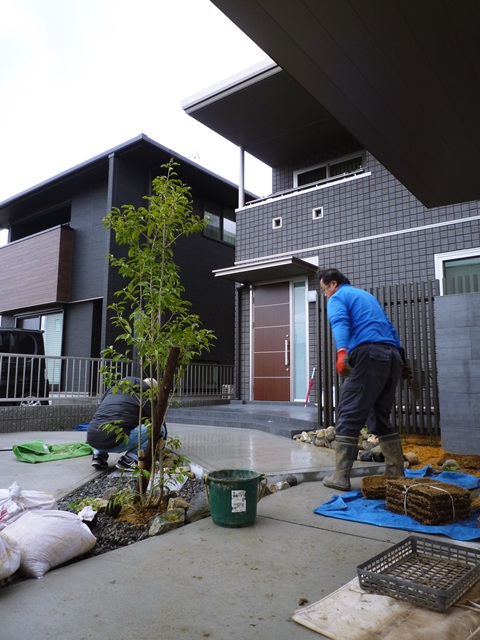 京都 LABOT - lab-t.com - 雨男と一緒に植栽の植え込み作業へ行ってきた -