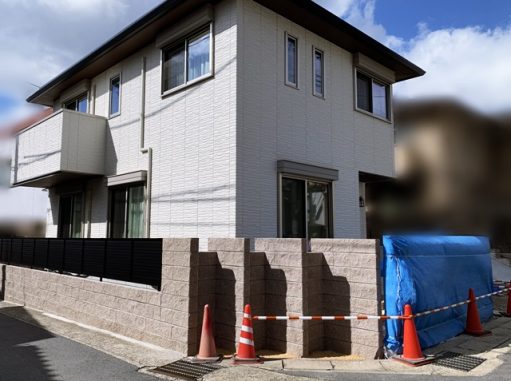 角地だから出来る意匠壁