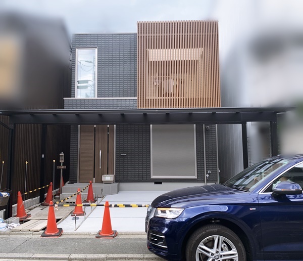 京都 LABOT - lab-t.com - ヘーベルハウスで建築されたM様邸新築外構工事始まってるよー -