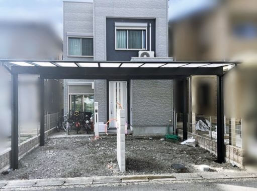 LABOT::敷地いっぱいにカーポートをつける山科区Y様邸のリフォーム工事進捗レポート