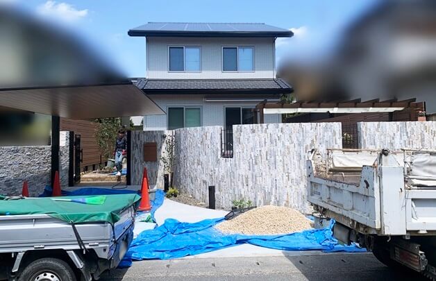 左京区F様邸新築外構工事進捗レポート