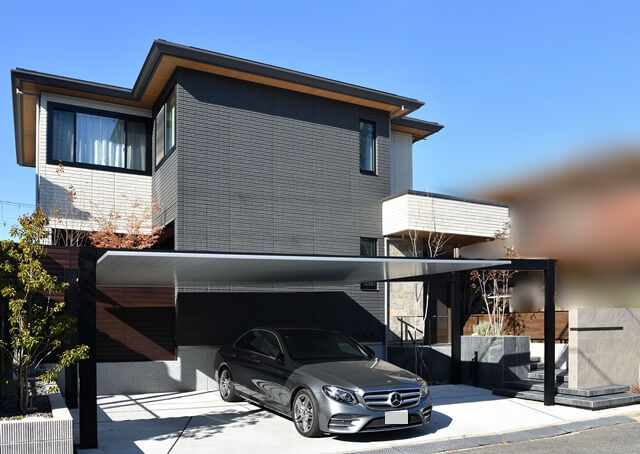 LABOT::【積水ハウス】カーポートSC2台用梁延長を使ったオープン外構