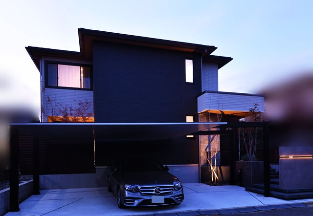 LABOT::【積水ハウス】カーポートSC2台用梁延長を使ったオープン外構