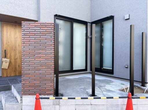 LABOT::門柱のレンガタイルが素敵な大津市N様邸の新築外構工事進捗レポート！