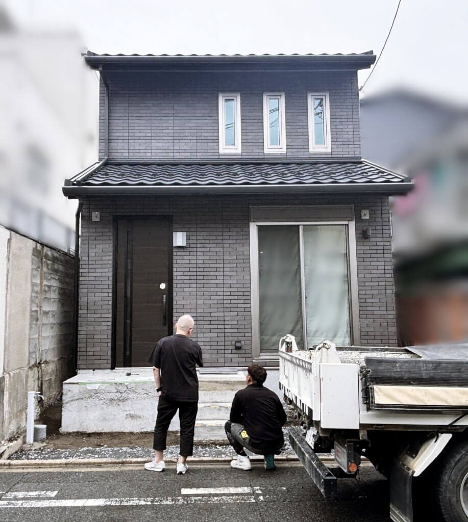 京都の街中の新築外構工事は格子を使った「町家」の印象で＠中京区H様邸