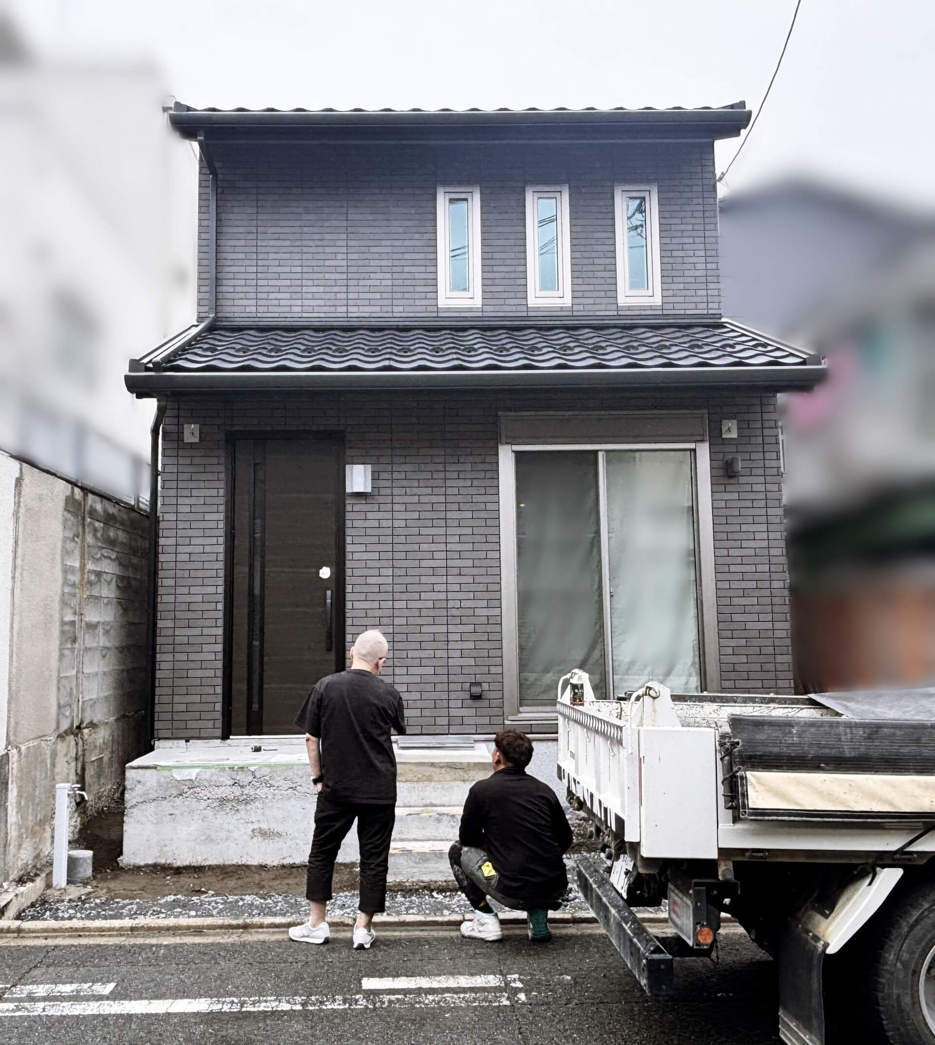 京都の街中の新築外構工事は格子を使った「町家」の印象で@中京区H様邸
